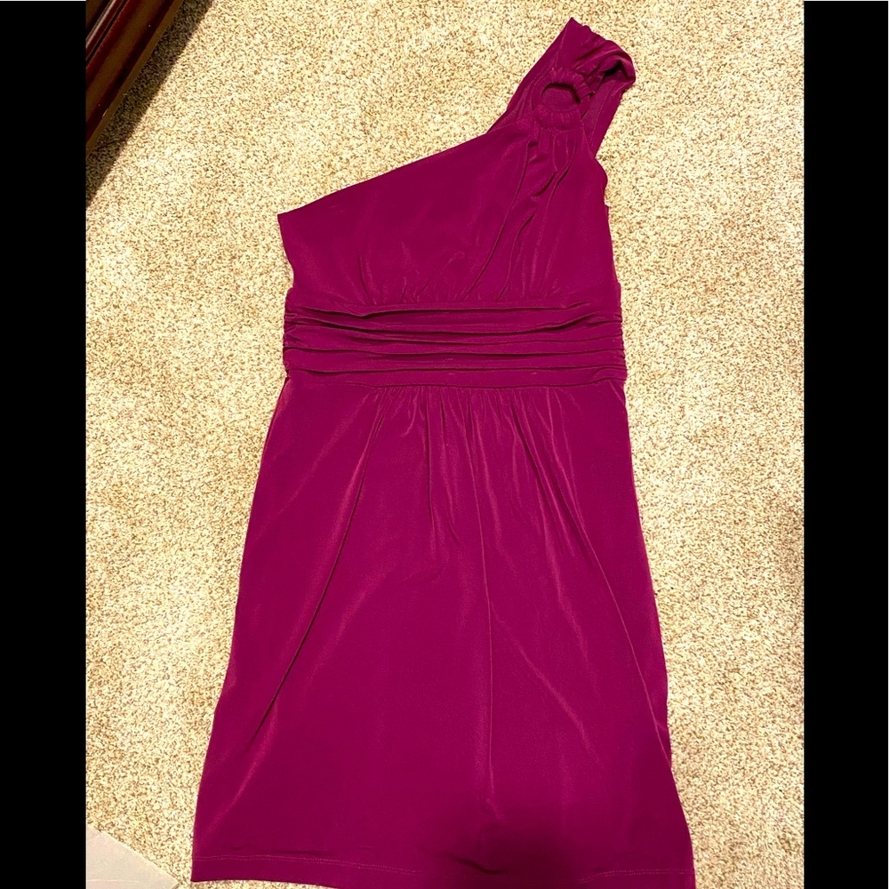 Plum One Shoulder Dress